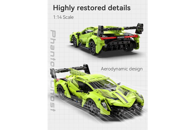 1:14 Jamara 402937 RC CaDA Bricks - Phantom Ghost - Green - 2.4 GHz - 416 Pieces - Jam402937 10 - JAM402937