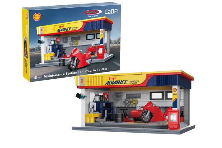 1:30 Jamara 402939 CaDA Bricks - Shell Service Station - 330 Pieces - Jam402939 1 - JAM402939