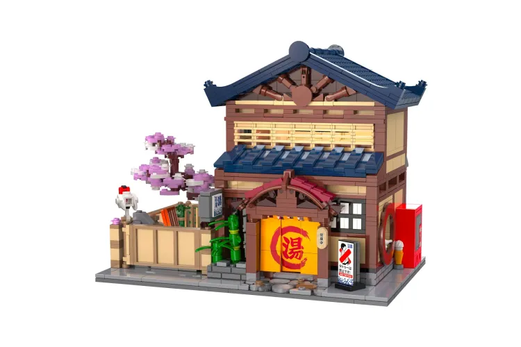 1:30 Jamara 402941 CaDA Bricks - Japanese Bathhouse with LED - 1249 Pieces - Jam402941 2 - JAM402941