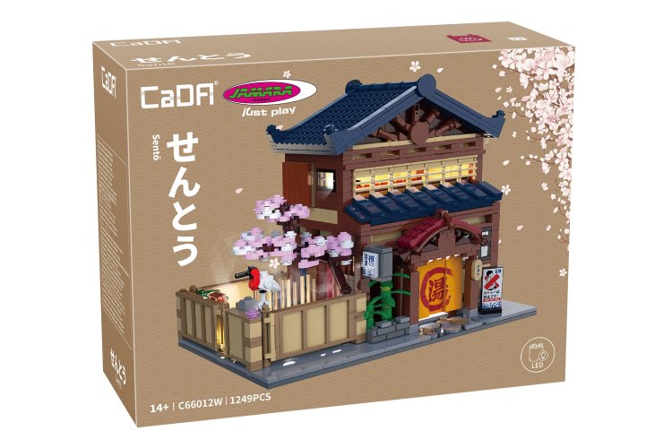 1:30 Jamara 402941 CaDA Bricks - Japanese Bathhouse with LED - 1249 Pieces - Jam402941 3 - JAM402941