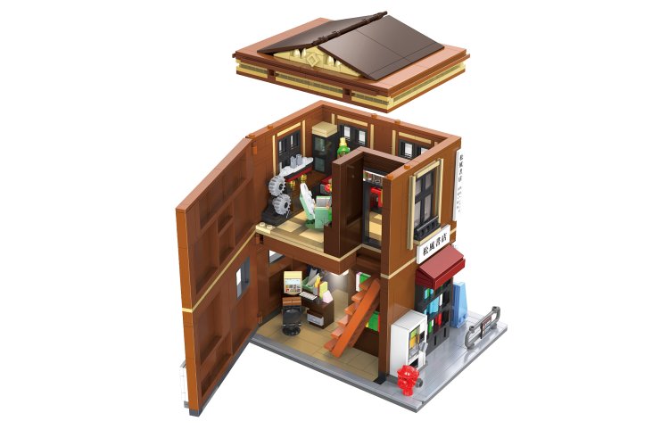 1:30 Jamara 402942 CaDA Bricks - Japanese Bookshop - 1292 Pieces - Jam402942 5 - JAM402942