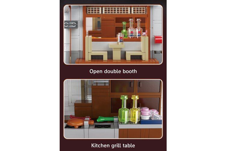1:30 Jamara 402943 CaDA Bricks - Japanese Tapas Bar with LED - 1195 Pieces - Jam402943 5 - JAM402943