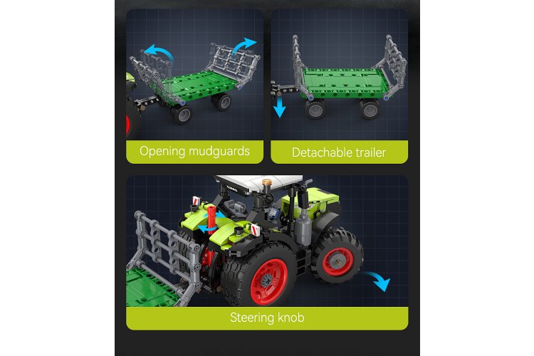 1:24 Jamara 402945 CaDA Bricks - Claas Arion 660 - 448 Pieces - Jam402945 5 - JAM402945
