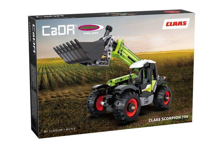 1:24 Jamara 402947 CaDA Bricks - Claas Scorpion 756 Telehandler - 401 Pieces - Jam402947 3 - JAM402947