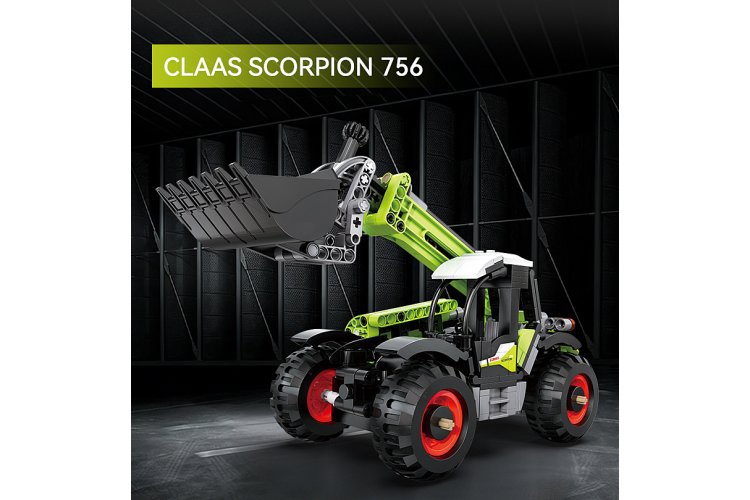 1:24 Jamara 402947 CaDA Bricks - Claas Scorpion 756 Telehandler - 401 Pieces - Jam402947 6 - JAM402947