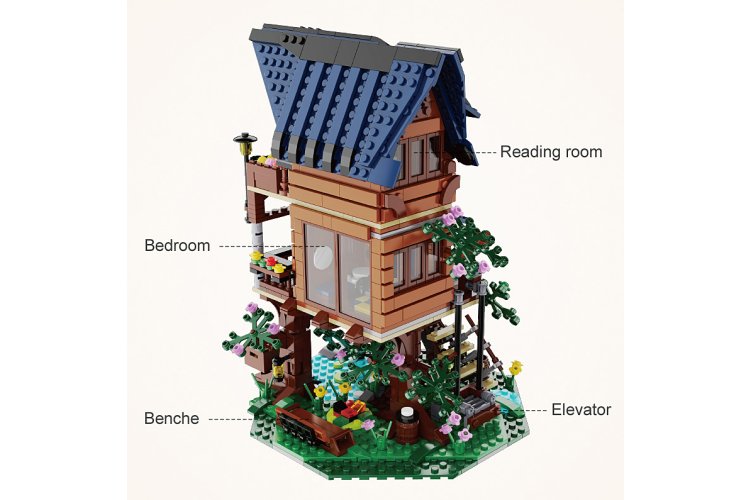 1:46 Jamara 402948 CaDA Bricks - Four Seasons Tree House - 1155 Pieces - Jam402948 5 - JAM402948