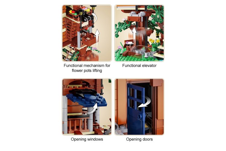 1:46 Jamara 402948 CaDA Bricks - Four Seasons Tree House - 1155 Pieces - Jam402948 9 - JAM402948