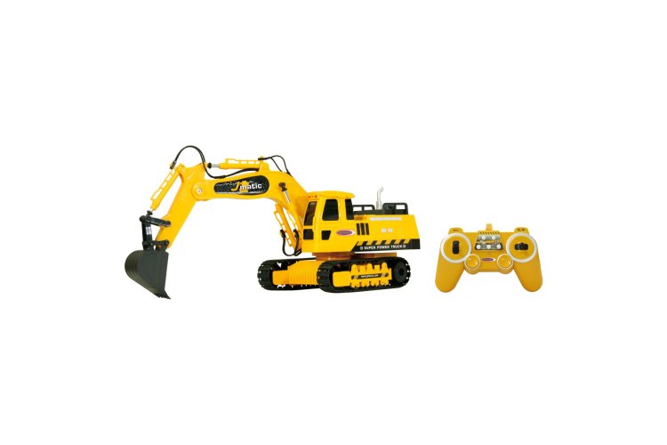 1:27 Jamara 404920 RC Excavator J-Matic - Yellow - 2.4GHz - 4+2 Channel - Jam404920 3 - JAM404920