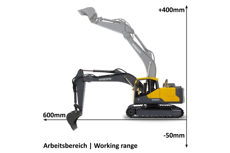 1:20 Jamara 405055 RC Graafmachine Volvo EC160E - 2,4GHz - Jam405055 bagger volvo ec160e 116 24ghz 15 - JAM405055