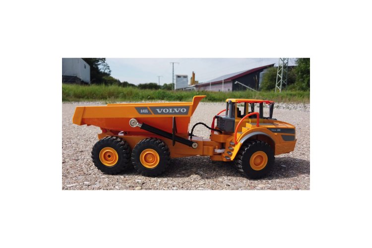 1:26 Jamara 405056 RC Truck Volvo A40G Dump Truck - Yellow - 2.4GHz - Jam405056 19 - JAM405056