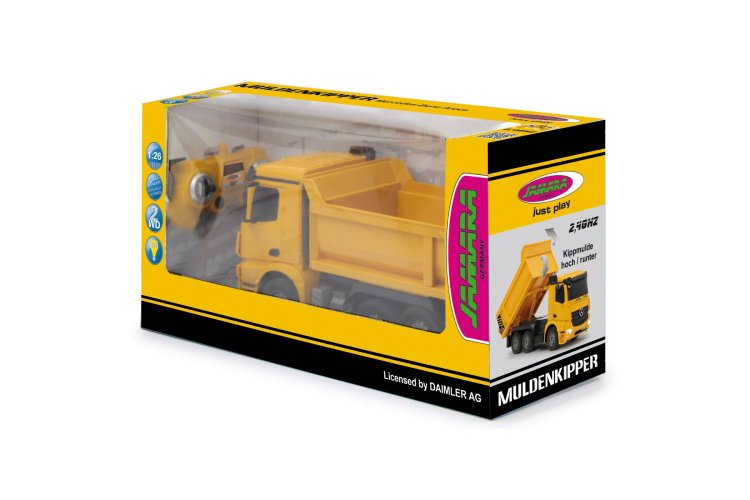 1:26 Jamara 405108 RC Truck Mercedes-Benz Arocs Dump Truck - Yellow - 2.4GHz - Jam405108 2 - JAM405108