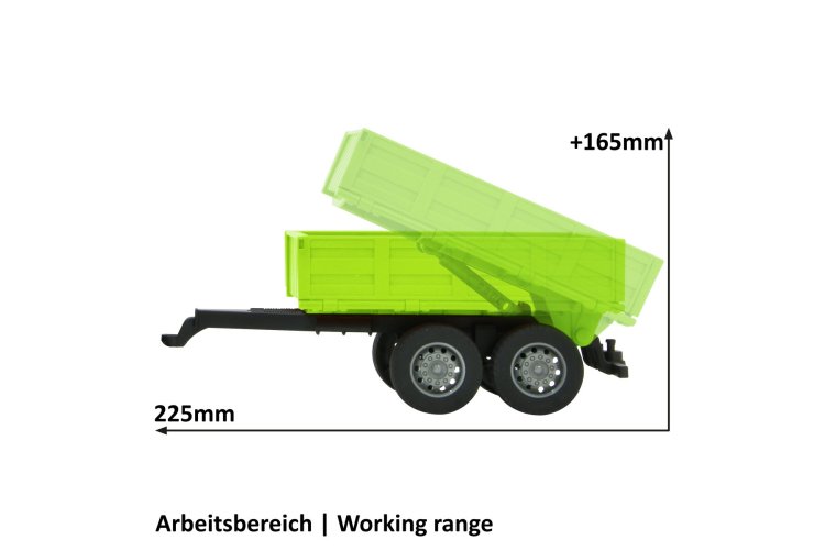 1:24 Jamara 405360 RC Claas Arion 660 Tractor met Kieper Aanhangwagen - Groen - 2,4GHz - Jam405360 20 - JAM405360