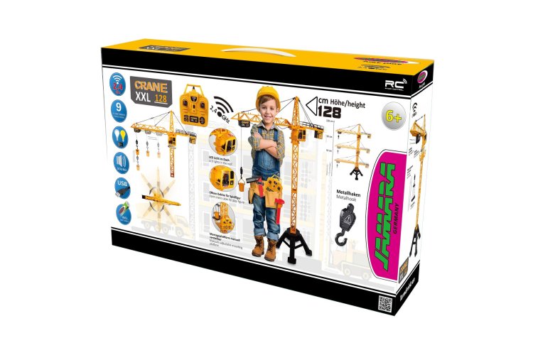 Jamara 406320 RC Torenkraan XXL 128 met Licht en Geluid - 9 Functies - 128cm hoog - 2,4GHz - Jam406320 6 - JAM406320