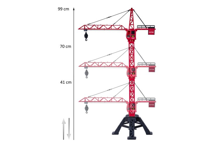 Jamara 406321 RC Tower Crane XL 99 "Kutter" &ndash; 99cm High &ndash; Red &ndash; Infrared - Jam406321 12 - JAM406321