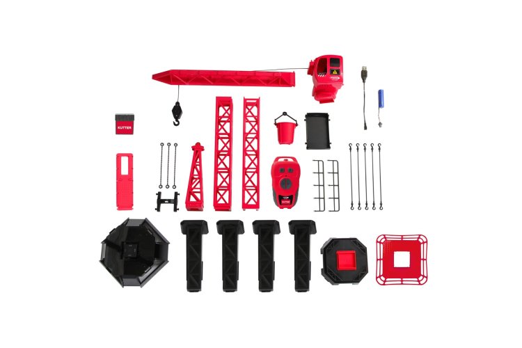 Jamara 406321 RC Tower Crane XL 99 "Kutter" &ndash; 99cm High &ndash; Red &ndash; Infrared - Jam406321 3 - JAM406321
