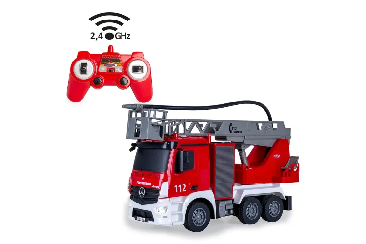 1:26 Jamara 407300 RC Brandweerwagen - Mercedes-Benz Antos - Draaibare Ladder en Sproeifunctie - 2,4GHz - Jam407300 2 - JAM407300