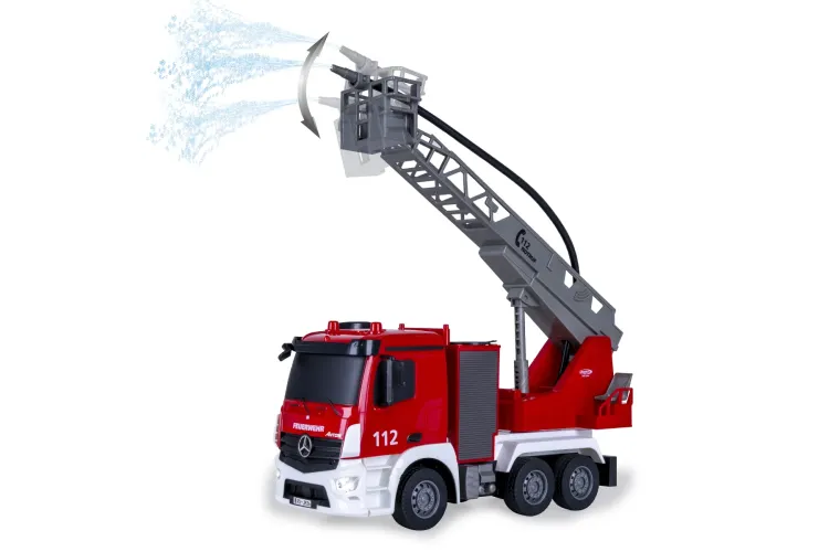 1:26 Jamara 407300 RC Brandweerwagen - Mercedes-Benz Antos - Draaibare Ladder en Sproeifunctie - 2,4GHz - Jam407300 8 - JAM407300