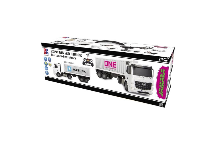 1:26 Jamara 408300 RC Truck &ndash; Mercedes-Benz Arocs with Trailer &ndash; Container Truck &ndash; 2.4 GHz - Jam408300 100 - JAM408300