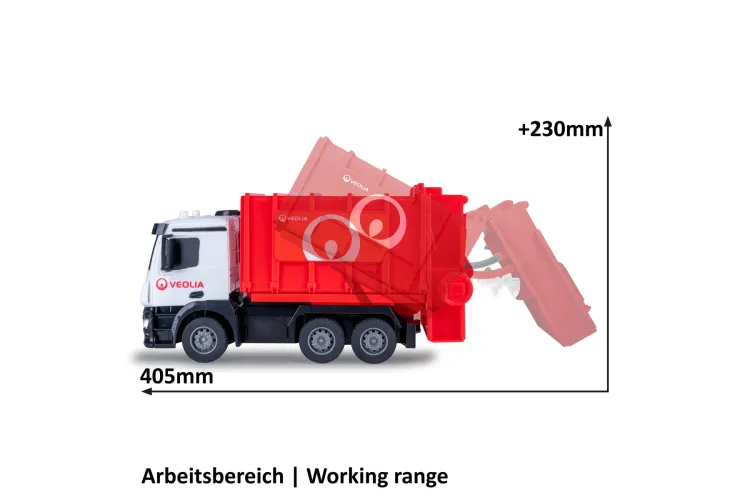 1:26 Jamara 408305 RC Garbage Truck - Mercedes-Benz Antos - 2.4GHz - Jam408305 26 - JAM408305