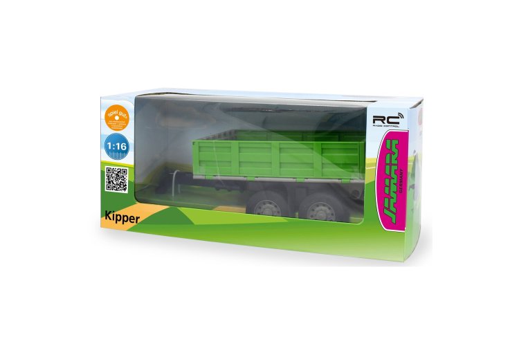 1:16 Jamara 412412 RC Tipper Trailer Green for RC Tractor - Jam412412 1 - JAM412412