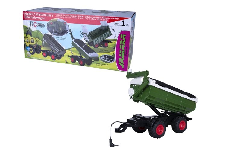 1:24 Jamara 423268 Chaser Bin Trailer for RC Tractor MB-trac 1000 &ndash; Green - Jam423268 1 - JAM423268