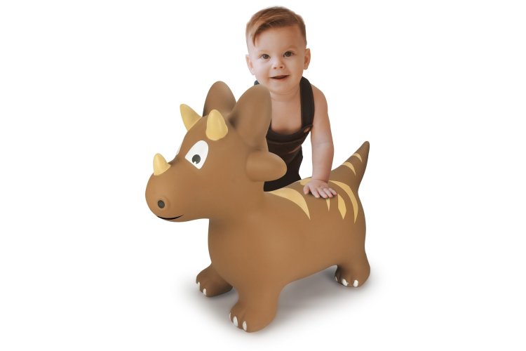 Jamara 460591 Skippy Dino Brown Junior with Pump - Jam460591 bouncing animal dino with pump - JAM460591