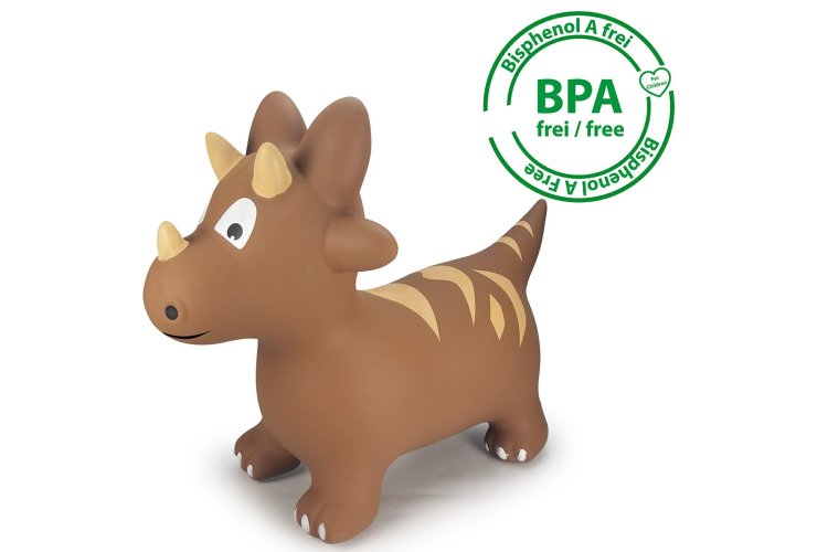 Jamara 460591 Skippy Dino Brown Junior with Pump - Jam460591 bouncing animal dino with pump6 - JAM460591