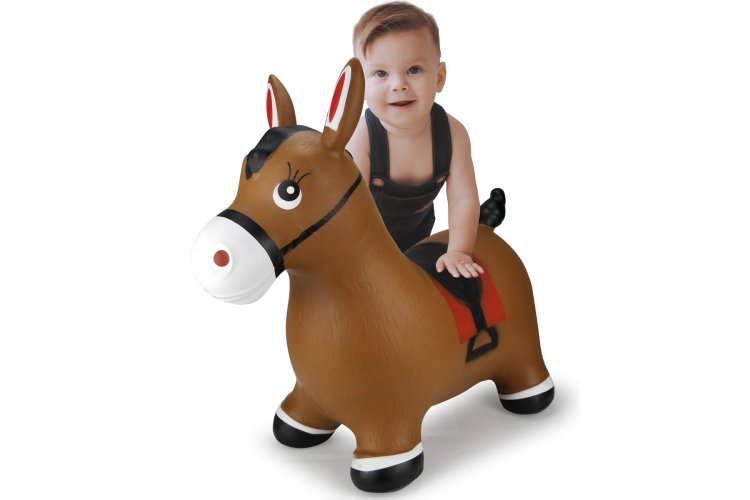 Jamara 460597 Skippy Animal Horse Brown Junior with Pump - Jam460597 1 - JAM460597