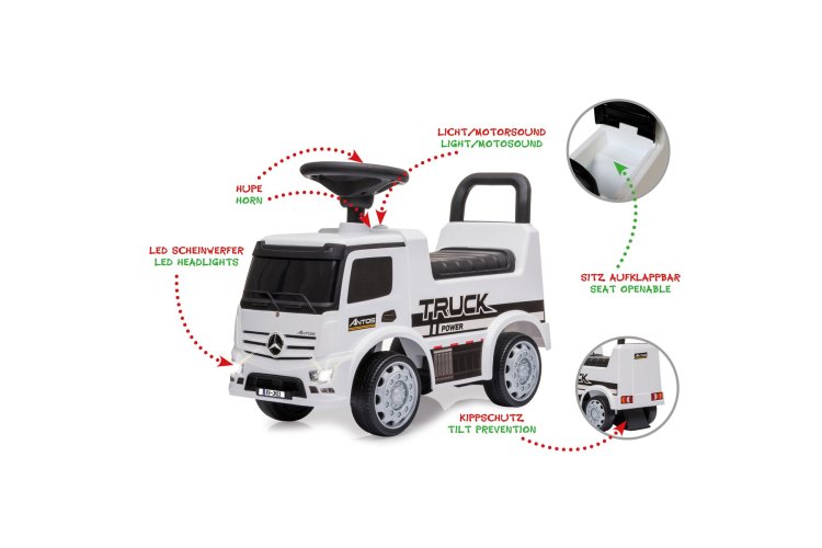 Jamara 460657 Push-Car Mercedes-Benz Antos white - Jam460657 push car mercedes benz antos white - JAM460657