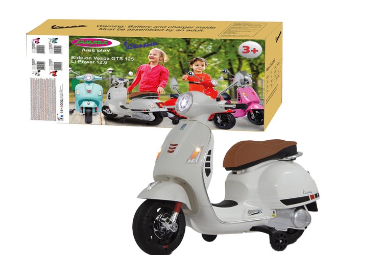 Jamara 461836 Elektrische Kinderscooter Ride-on - Vespa GTS 125 - Wit - 12,6 V Lithium Accu - Jam461836 1 - JAM461836