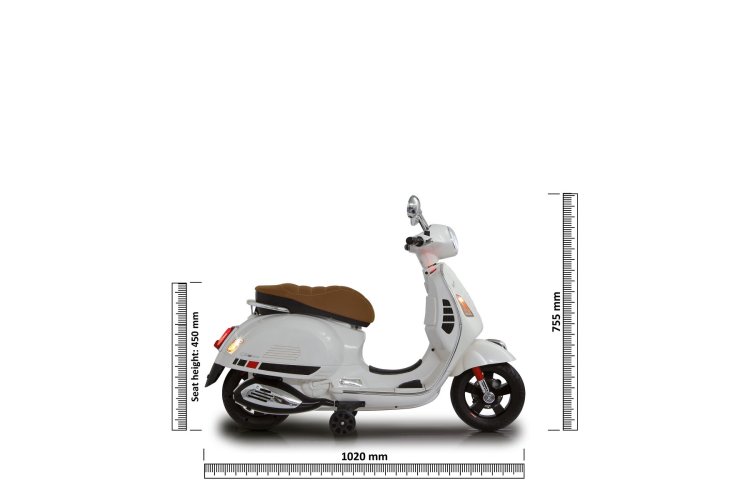 Jamara 461836 Elektrische Kinderscooter Ride-on - Vespa GTS 125 - Wit - 12,6 V Lithium Accu - Jam461836 11 - JAM461836