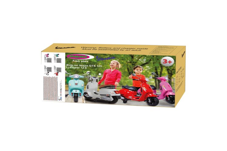 Jamara 461836 Elektrische Kinderscooter Ride-on - Vespa GTS 125 - Wit - 12,6 V Lithium Accu - Jam461836 3 - JAM461836