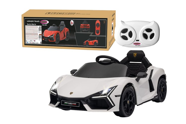 Jamara 461881 Electric Ride-On Car - Lamborghini Revuelto - White - Parental Remote Control - 12.6 V Lithium Battery - Jam461881 1 - JAM461881