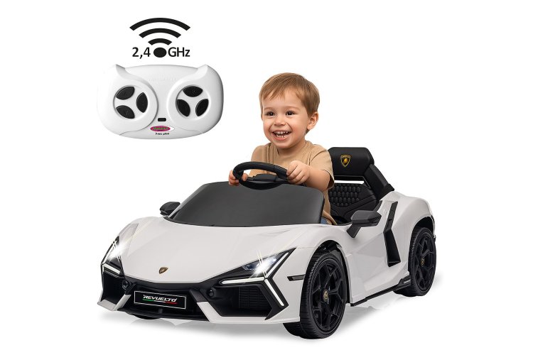 Jamara 461881 Electric Ride-On Car - Lamborghini Revuelto - White - Parental Remote Control - 12.6 V Lithium Battery - Jam461881 2 - JAM461881