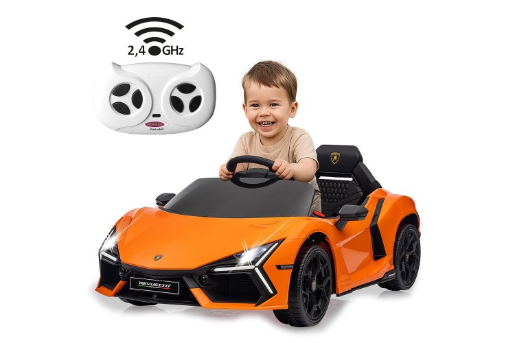 Jamara 461887 Electric Ride-On Car - Lamborghini Revuelto - Orange - Parental Remote Control - 12.6V Lithium Battery - Jam461887 2 - JAM461887