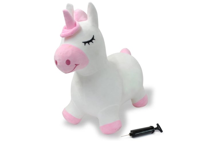 Jamara 466002 Skippy Animal Unicorn White Pink Plush Junior with Pump - Jam466002 1 - JAM466002