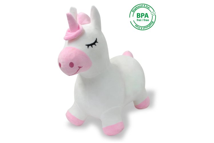 Jamara 466002 Skippy Animal Unicorn White Pink Plush Junior with Pump - Jam466002 3 - JAM466002