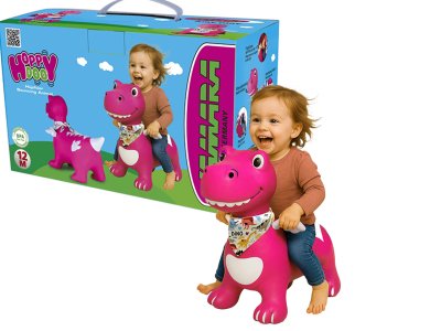 Jamara 466008 Skippydier Dino met Vleugels - Roze - Junior met Pomp - Jam466008 1 - JAM466008