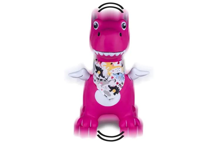 Jamara 466008 Skippydier Dino met Vleugels - Roze - Junior met Pomp - Jam466008 14 - JAM466008
