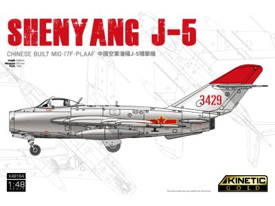 1:48 Kinetic 48164 Shenyang J-5 - Chinees Gebouwde Mikoyan-Gurevich MiG-17F Fresco - Straaljager - Kin48164 1 - KIN48164