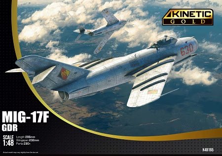 1:48 Kinetic 48165 Mikoyan-Gurevich MiG-17F GDR &ndash; East German Jet Fighter - Kin48165 1x - KIN48165