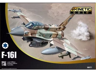 1:48 Kinetic 48171 General Dynamics F-16I Sufa - Israeli Air Force - Isra&euml;lische Straaljager - Kin48171 1x - KIN48171