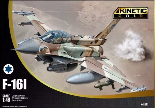 1:48 Kinetic 48171 General Dynamics F-16I Sufa - Israeli Air Force - Isra&euml;lische Straaljager - Kin48171 1x - KIN48171