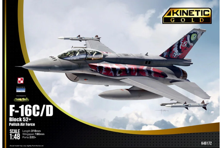 1:48 Kinetic 48172 F-16C/D Block 52+ Polish Air Force &ndash; Polish Jet Fighter - Kin48172 1 - KIN48172