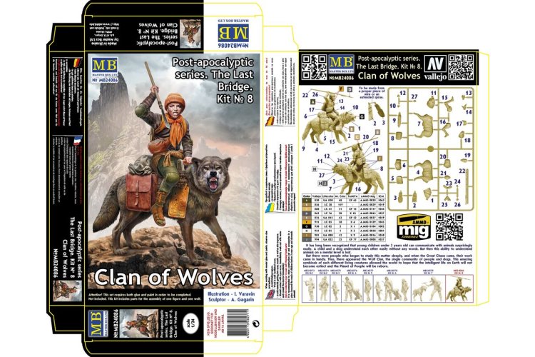 1:24 Master Box 24086 Post-Apocalyptic Series - The Last Bridge - Set No. 8 - Wolf Clan - Figures - Masmb24086 2 - MASMB24086