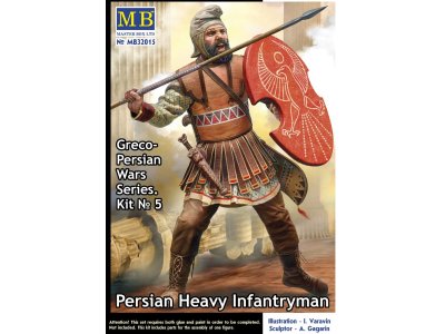 1:32 Master Box 32015 Perzische Zwaarbewapende Infanterist - Grieks-Perzische Oorlogen No. 5 - 1 Figuur - Masmb32015 1 - MASMB32015
