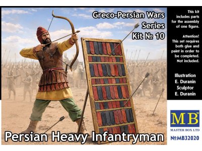 1:32 Master Box 32020 Perzische Zwaarbewapende Infanterist - Grieks-Perzische Oorlogen No. 10 - 1 Figuur - Masmb32020 1 - MASMB32020