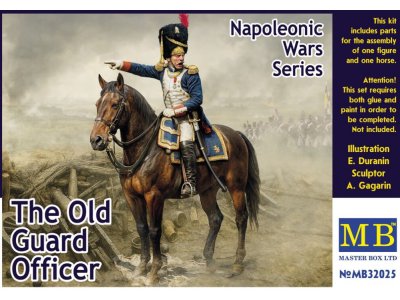 1:32 Master Box 32025 The Old Guard Officer - Napoleontische Oorlogen - 1 Figuur en 1 Paard - Masmb32025 1 - MASMB32025