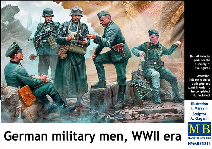 1:35 Master Box 35211 German Military Men WWII - 5 Figures - Masmb35211 1jpg - MASMB35211