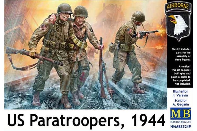 1:35 Master Box 35219 US Paratroopers 1944 Figures - Masmb35219 1 1 - MASMB35219